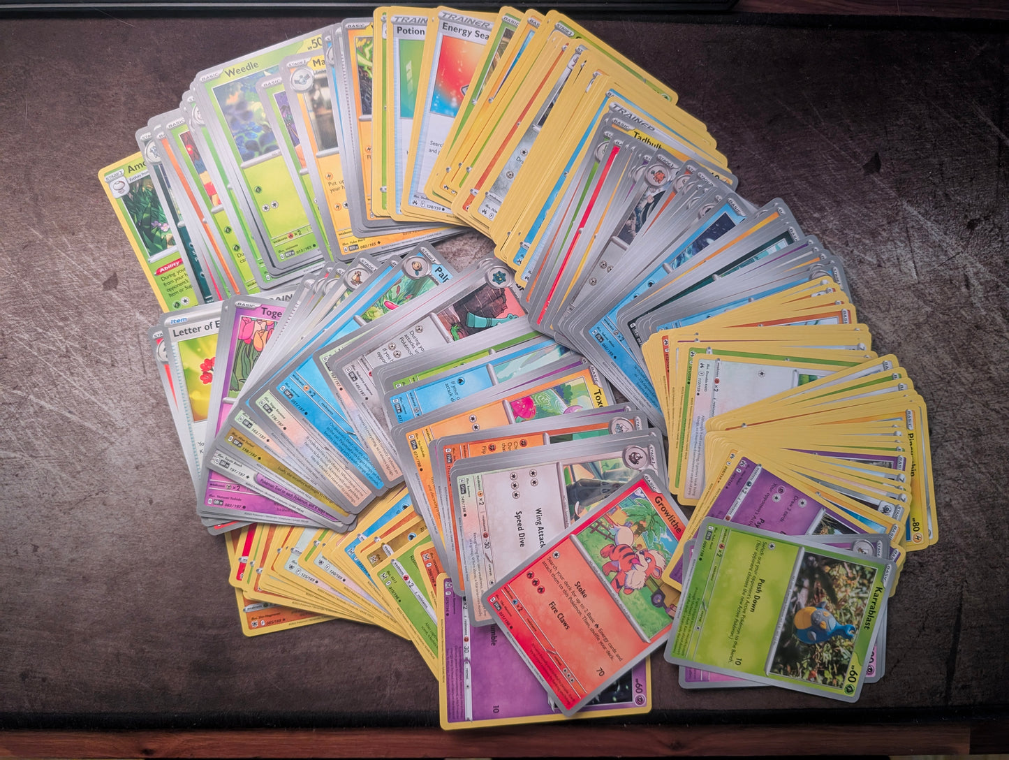 500+ Pokemon Card bulk lot: Commons/Uncommons/Rares + 25 bonus holos